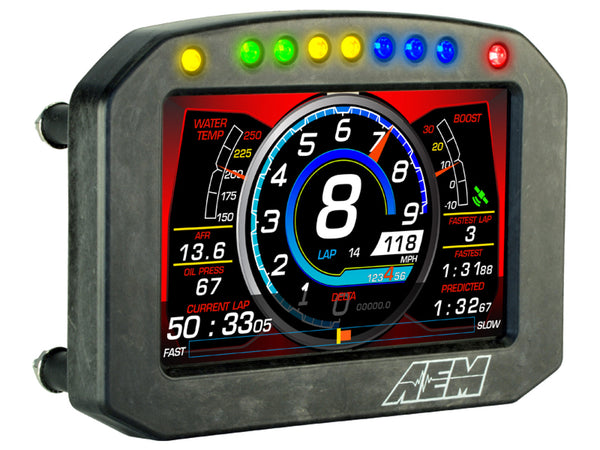 AEM CD-5 Carbon Flat Panel Digital Racing Dash Display - Non-Logging / Non-GPS