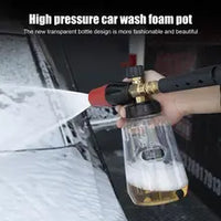 Foam Cannon Transparent Bottle Heavy Duty Red Tip