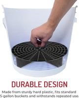bucket grate dirt trapper