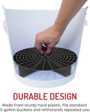 bucket grate dirt trapper