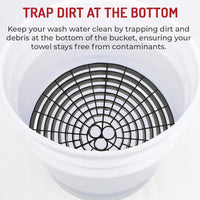 bucket grate dirt trapper