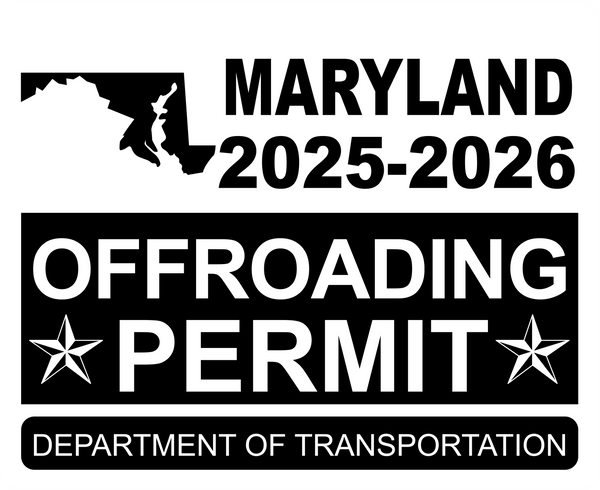 !!New!! 2025-2026 MaryLand “OffRoading Permit” Decal •ATTENTION NOT LEGAL PERMIT• FREE SHIPPING Holographic Stickers