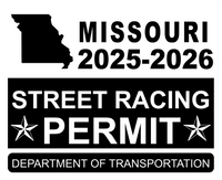 !!New!! 2025-2026 Missouri “Street Racing Permit” Decal •ATTENTION NOT LEGAL PERMIT• FREE SHIPPING Holographic Stickers