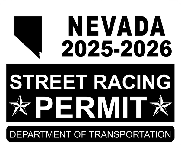 !!New!! 2025-2026 Nevada “Street Racing Permit” Decal •ATTENTION NOT LEGAL PERMIT• FREE SHIPPING Holographic Stickers