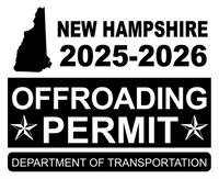 !!New!! 2025-2026 New Hampshire “OffRoading Permit” Decal •ATTENTION NOT LEGAL PERMIT• FREE SHIPPING Holographic Stickers