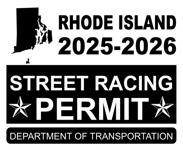 !!New!! 2025-2026 Rhode Island “Street Racing Permit” Decal •ATTENTION NOT LEGAL PERMIT• FREE SHIPPING Holographic Stickers