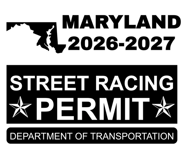 !!New!! 2026-2027 MaryLand “Street Racing Permit” Decal •ATTENTION NOT LEGAL PERMIT• FREE SHIPPING Holographic Stickers