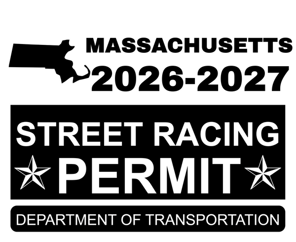 !!New!! 2026-2027 Massachusetts “Street Racing Permit” Decal •ATTENTION NOT LEGAL PERMIT• FREE SHIPPING Holographic Stickers