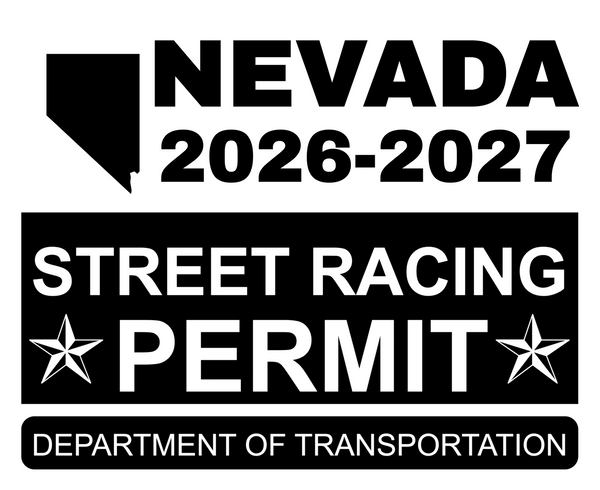 !!New!! 2026-2027 Nevada “Street Racing Permit” Decal •ATTENTION NOT LEGAL PERMIT• FREE SHIPPING Holographic Stickers