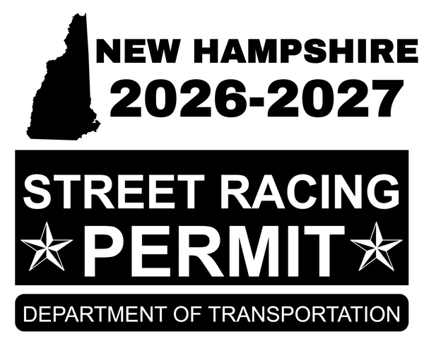 !!New!! 2026-2027 New Hampshire “Street Racing Permit” Decal •ATTENTION NOT LEGAL PERMIT• FREE SHIPPING Holographic Stickers