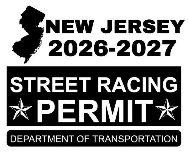 !!New!! 2026-2027 New Jersey “Street Racing Permit” Decal •ATTENTION NOT LEGAL PERMIT• FREE SHIPPING Holographic Stickers