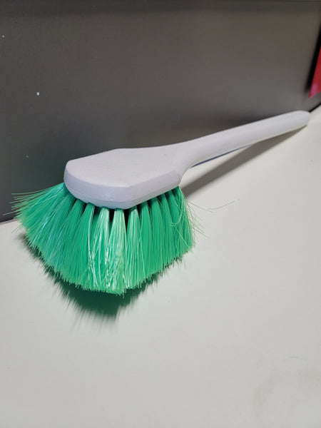 long handle nylex white w/green bristles