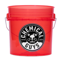 Heavy Duty Detailing Bucket, Transparent Red (4.5 Gal)