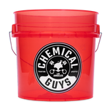 Heavy Duty Detailing Bucket, Transparent Red (4.5 Gal)