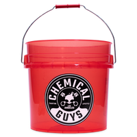Heavy Duty Detailing Bucket, Transparent Red (4.5 Gal)