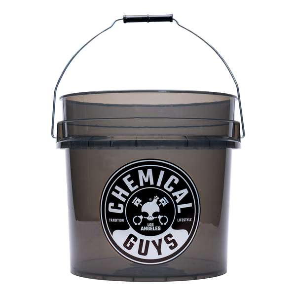 HEAVY DUTY ULTRA CLEAR DETAILING BUCKET, 4.25 GAL, SMOKED OBSIDIAN BLACK