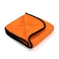 Microfiber Drying Towel - 1000GSM 16"x16"/40x40cm (Silk Border/Orange)