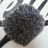 18" Long Handle Soft Bristles Wash Brush, Grey
