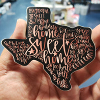 Home Sweet Home Sticker Rose Gold