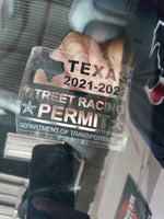 Texas “Street Racing Permit” Front Adhesive Decal •ATTENTION NOT LEGAL PERMIT• FREE SHIPPING