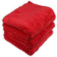 LONG PILE EDGELESS MICROFIBER TOWELS 16 x16 (3 Pack)