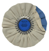 White/Blue Super Shine Untreated Cloth Finish Airway Wheel 10″