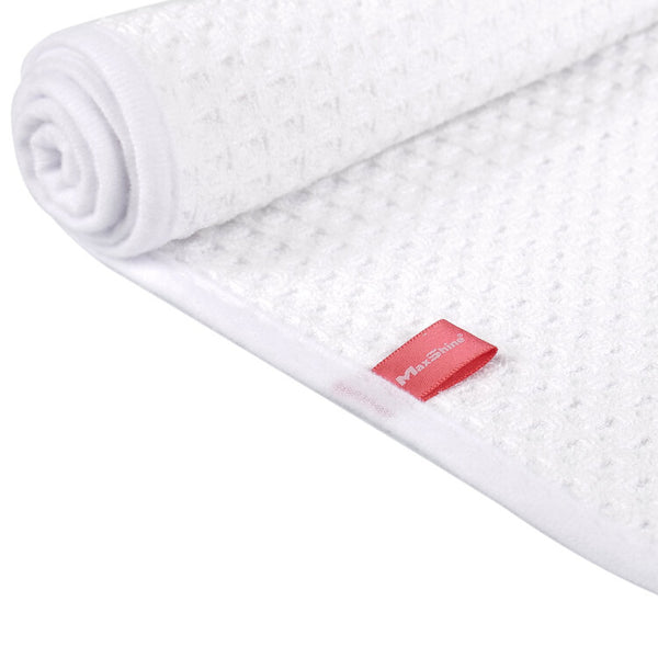 MAXSHINE 400GSM WAFFLE WEAVE MICROFIBER TOWEL 24x 36 – i.detail