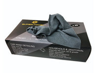 Black Edgeless All Purpose Microfiber Towel in-a-box 30pcs 220GSM