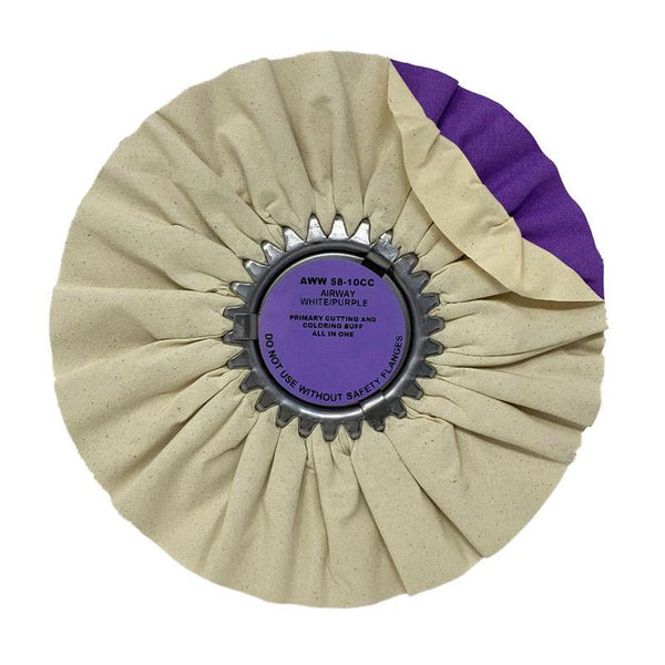 10" White/Purple Cloth Cut and Color Airway