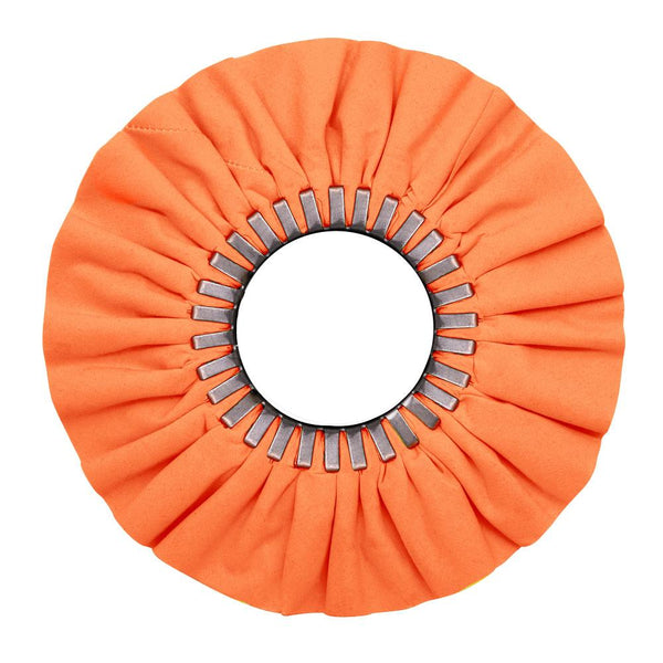 10" Airway Buffing Wheel for Metal Polishing Aluminum & Stainless Steel for Wheels Orange