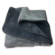 Titan Dual-Faced Deluxe Microfiber Drying Towel, 820 GSM, 24"x36", Grey / Black