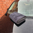 Titan Dual-Faced Deluxe Microfiber Drying Towel, 820 GSM, 24"x36", Grey / Black