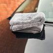 Titan Dual-Faced Deluxe Microfiber Drying Towel, 820 GSM, 24"x36", Grey / Black