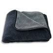 Titan Dual-Faced Deluxe Microfiber Drying Towel, 820 GSM, 24"x36", Grey / Black