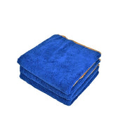 16"x24" Microfiber Elite Towel 380 GSM Blue/Gold Trim