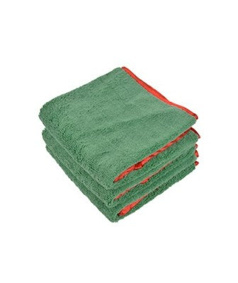 16x24 Green/Red Trim Micofiber towels 380 GSM