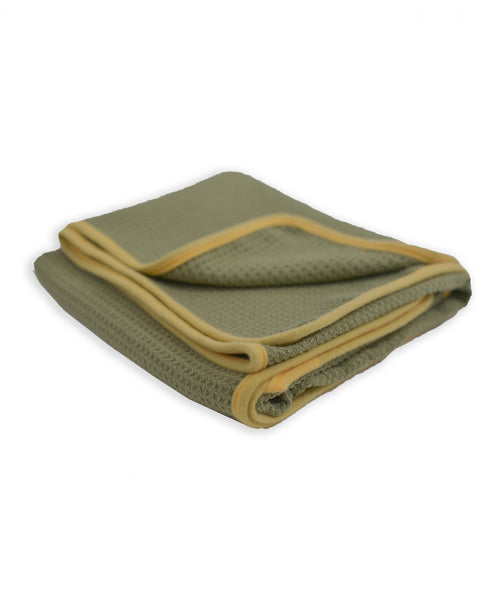 24" x 36" , 380 gsm, Waffle Microfiber Towel Green